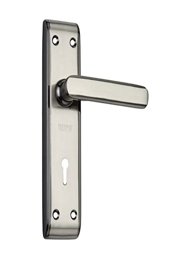 دوق طقم قفل نقر ديوك ثنائي اللون أسود فضي مقاوم للصدأ والتآكل، بمقبضين بطول 175 مم، قفل نقر نحاسي، 3 مفاتيح مطلية بالكروم، براغي ومحور للأبواب الرئيسية والغرف - طقم نقر 612 - Image 3